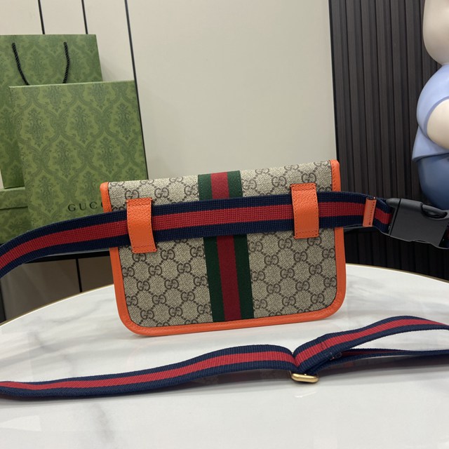gucci專櫃新款男女款挎包 古馳Ophidia系列GG小號腰包 jcp2256